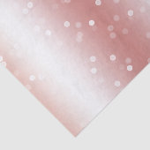 Peach Rose Ombre Gold Bokeh Dots Christmas Tissuepapier (Detail)