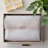 Peach Rose Ombre Gold Bokeh Dots Christmas Tissuepapier (Geschenk)