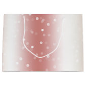 Peach Rose Ombre Gold Christmas Groot Cadeauzakje (Voorkant)