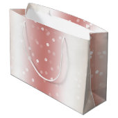 Peach Rose Ombre Gold Christmas Groot Cadeauzakje (Achterkant Gekanteld)