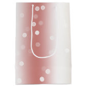 Peach Rose Ombre Gold Christmas Medium Cadeauzakje (Achterkant)