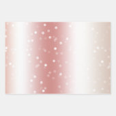 Peach Rose Ombre Gold Glitter Confetti Christmas Inpakpapier Vel (Voorkant)