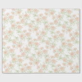 Peach Rose Wedding Cadeaupapier (Vlak)