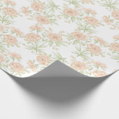 Peach Rose Wedding Cadeaupapier (Hoek)