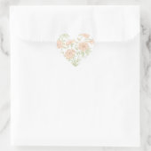 Peach Rose Wedding Hart Sticker (Tas)
