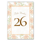 Peach Rose Wedding Kaart (Voorkant)