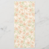 Peach Rose Wedding Menus Menu (Achterkant)