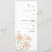 Peach Rose Wedding Menus Menu (Voorkant)