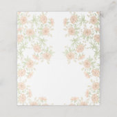 Peach Rose Wedding Plaatskaartje (Buitenkant ongevouwen)