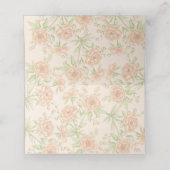 Peach Rose Wedding Plaatskaartje (Binnenkant ongevouwen)