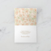 Peach Rose Wedding Thank You Cards (Binnen)