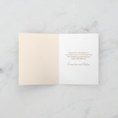 Peach Rose Wedding Thank You Cards Photo (Binnen)