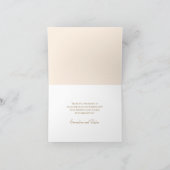 Peach Rose Wedding Thank You Note Card (Binnen)