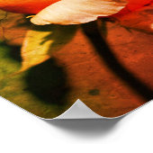 Peach Rosebud Flower Close-up Distressed Art Poster (Hoek)