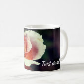 Peach Rosebud Flower Personalized Koffiemok (Voorkant rechts)