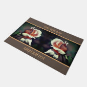 Peach Rosebud Flower Up Personated Deurmat (Schuin)