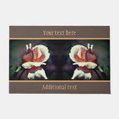 Peach Rosebud Flower Up Personated Deurmat (Voorkant)