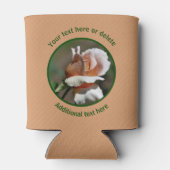 Peach Rosebud gepersonaliseerd Blikjeskoeler (Achterkant)