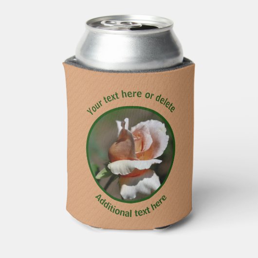 Peach Rosebud gepersonaliseerd Blikjeskoeler (Blikje Achterkant)