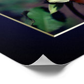 Peach Rosebud gepersonaliseerde bruiloft cadeau Poster (Hoek)