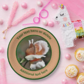 Peach Rosebud Gepersonaliseerde Partij Papieren Bordje (Feest)