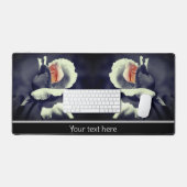 Peach Rosebud partiële kleurventilator op maat Bureaumat (Keyboard & Muis)