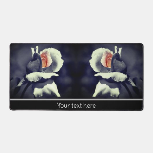 Peach Rosebud partiële kleurventilator op maat Bureaumat (Voorkant)