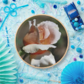 Peach Rosebud Party Papieren Bordje (Feest)