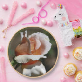 Peach Rosebud Party Papieren Bordje (Feest)