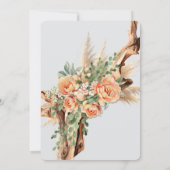 Peach Roses & Driftwood Save the Date Kaart (Achterkant)