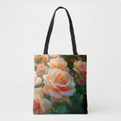 Peach Roses Image No. 2 Boodschappentas Tote Bag (Voorkant)