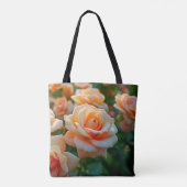 Peach Roses Image No. 2 Boodschappentas Tote Bag (Achterkant)