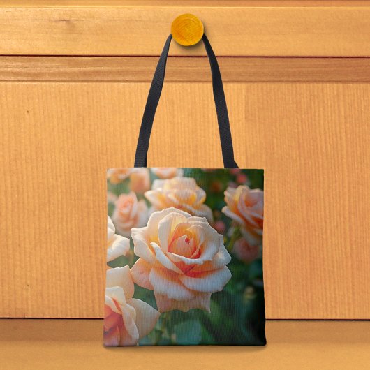 Peach Roses Image No. 2 Boodschappentas Tote Bag