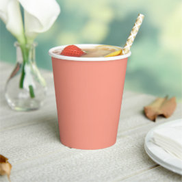 Peach roze afbeelding zachte kleur papieren bekers
