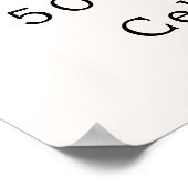 Peach roze bloemstukken nummer 50e verjaardag welk poster (Hoek)