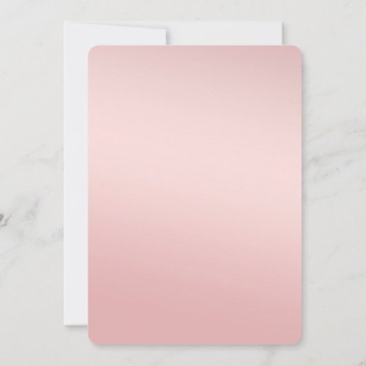 Peach roze Blush Gold Glitz Confetti Sparkle Kaart (Achterkant)