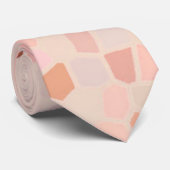 Peach roze bruine mozaïek stropdas (Opgerold)