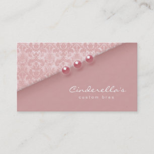 Peach roze Damask Buttonnen Bra Salon visitekaartj Visitekaartje