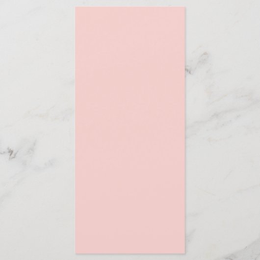 Peach Roze Elegant Botanisch Wedding Menu (Achterkant)