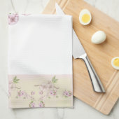 Peach roze en Green Floral Victoriaans kunst Theedoek (Quarter Fold)