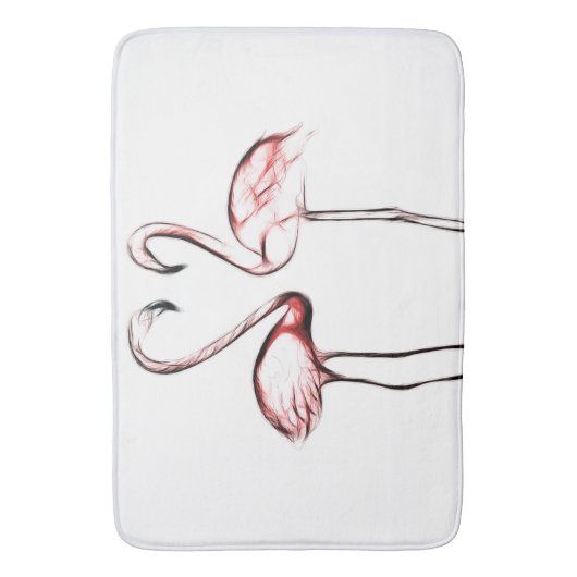 Peach roze flamingos Flamingo Tropical Badmat (Voorkant Verticaal)