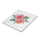Peach roze Floral Peonies Kitchen Bathroom Remodel Tegeltje (Zijkant)