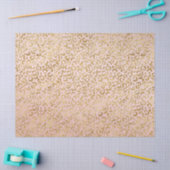 Peach roze Gold Glitz Sparkle Leopard Print Tissuepapier (Craft)