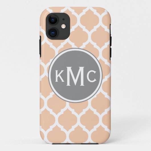 Peach roze grijs Marokkaans fragment Case-Mate iPhone Case (Achterkant)