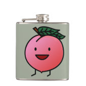 Peach roze Happy Smilling Design Bro Heupfles (Voorkant)