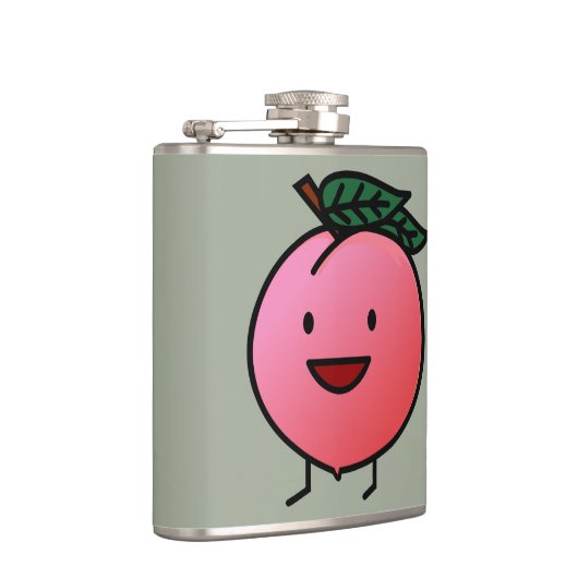 Peach roze Happy Smilling Design Bro Heupfles (Rechts)