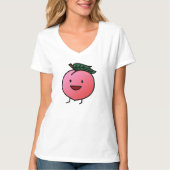 Peach roze Happy Smilling Design Bro T-shirt (Voorkant)