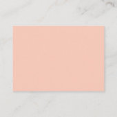 Peach roze ivory White Floral Wedding well Informatiekaartje (Achterkant)
