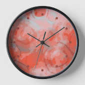 Peach roze koraal rood afgerond vierkant kunstpatr (Voorkant)