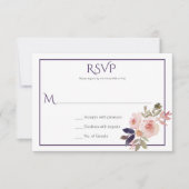 Peach roze lavender Paars Wildbloemen RSVP (Voorkant)